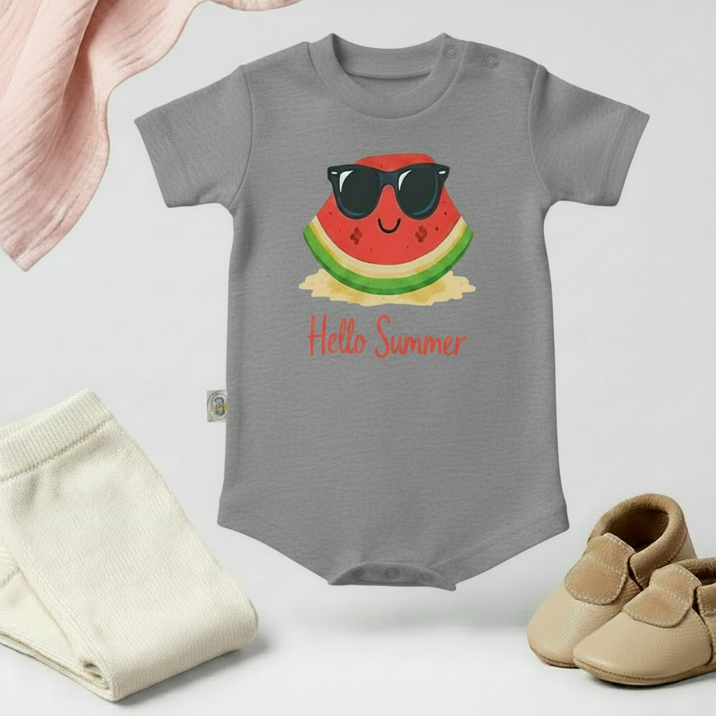Hello Summer Watermelon Baby Romper – 6 Colors
