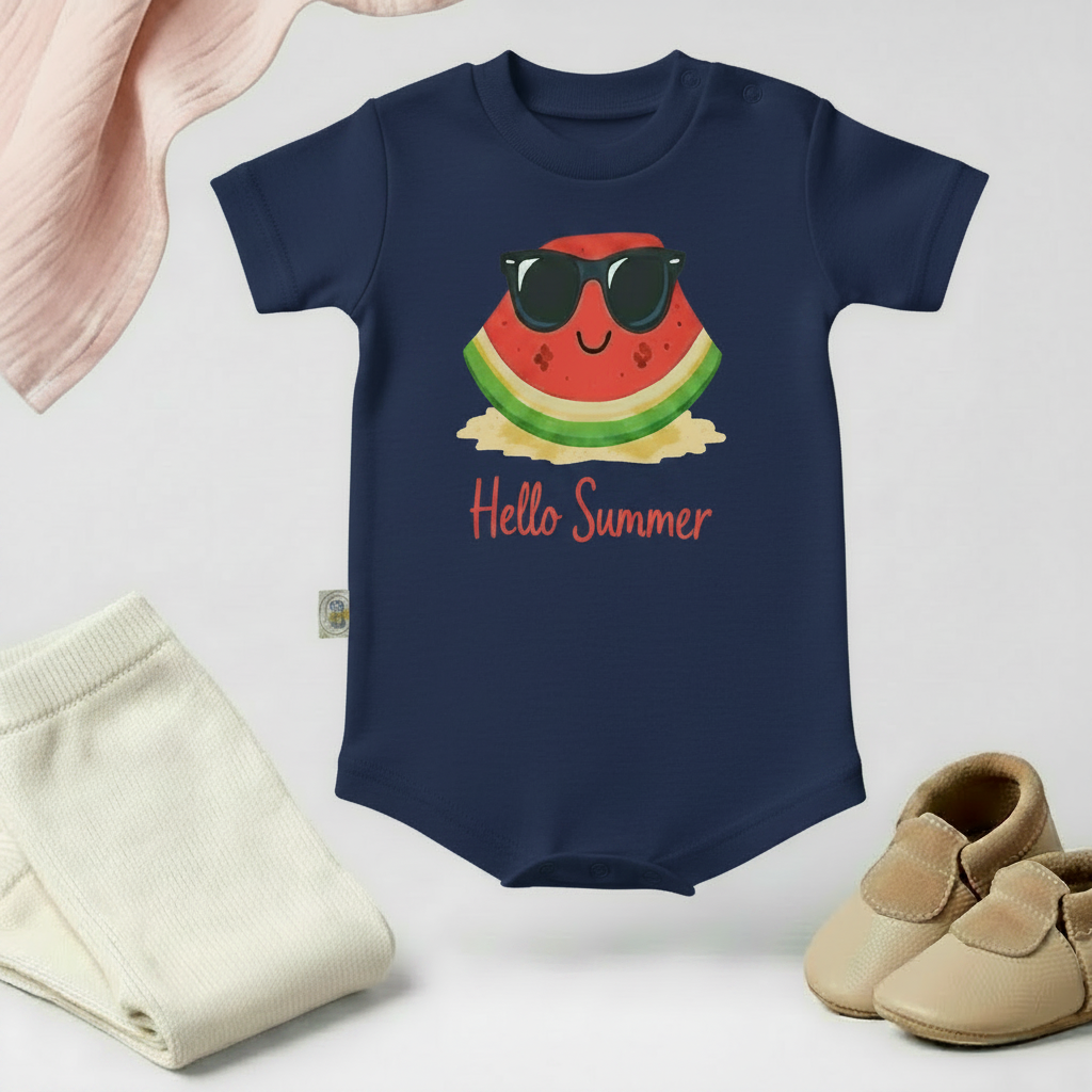 Hello Summer Watermelon Baby Romper – 6 Colors