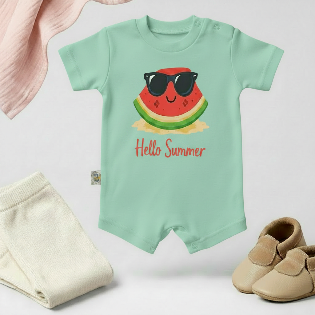 Hello Summer Watermelon Baby Romper – 6 Colors