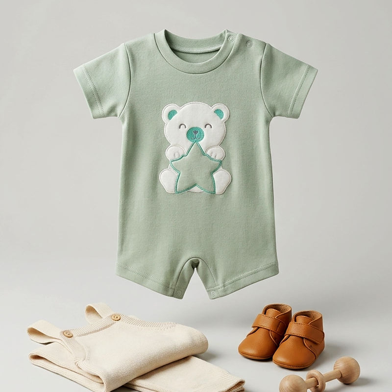 STAR BEAR Baby Romper -Available 4 colors-