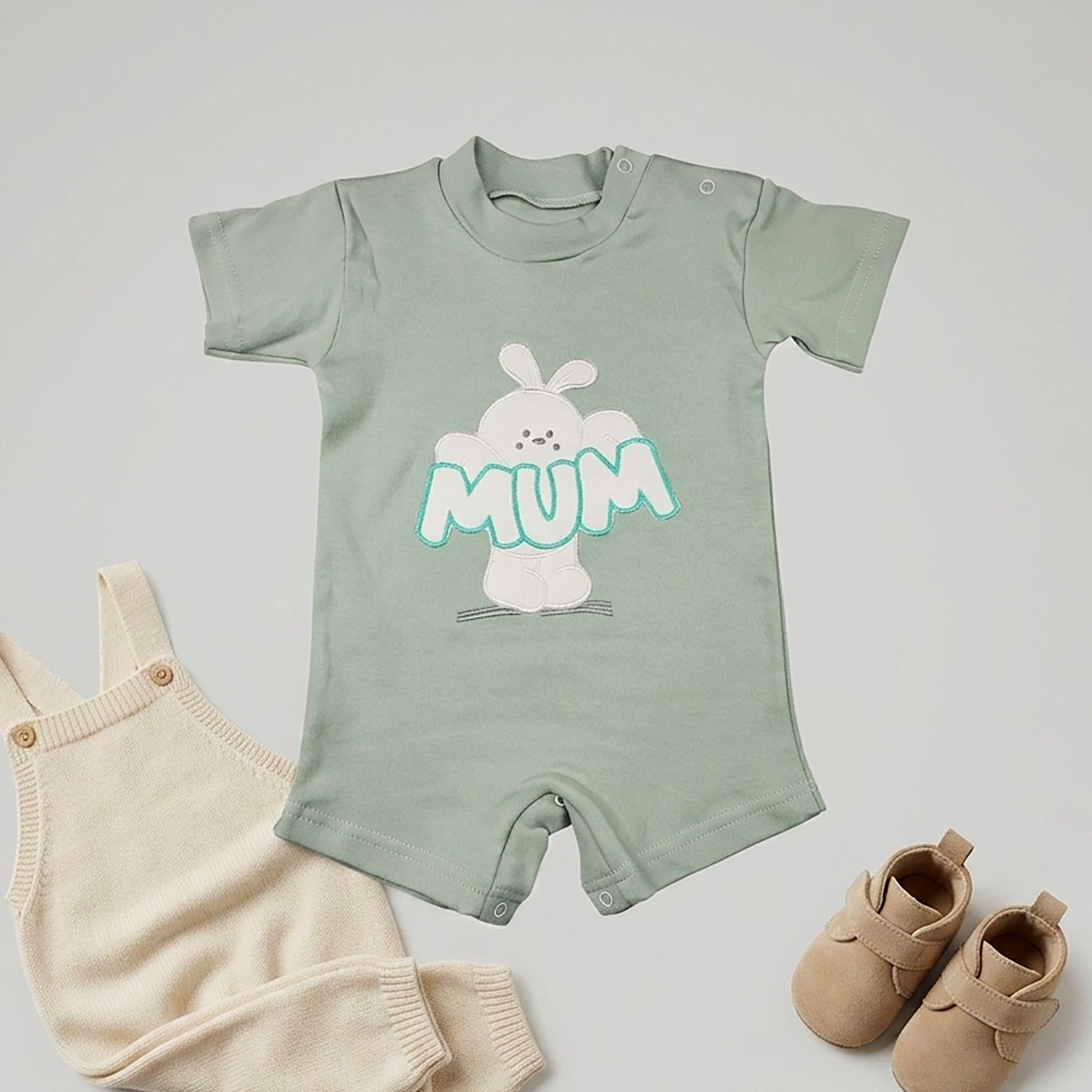 MUM Bunny Baby Romper-Available 4 colors
