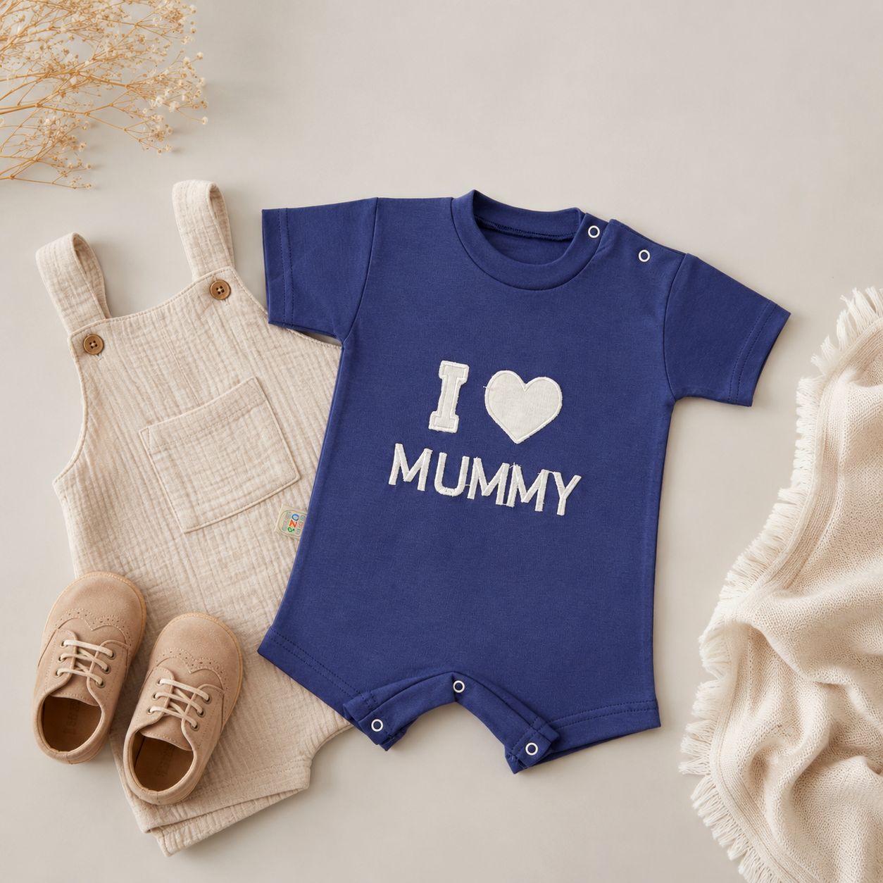 I LOVE MOMMY Baby Romper--short sleeve -4 Colors Available