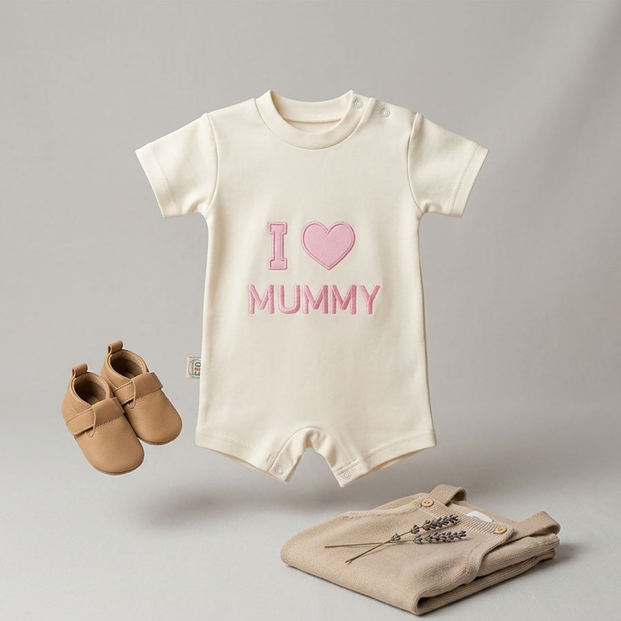 I LOVE MOMMY Baby Romper--short sleeve -4 Colors Available
