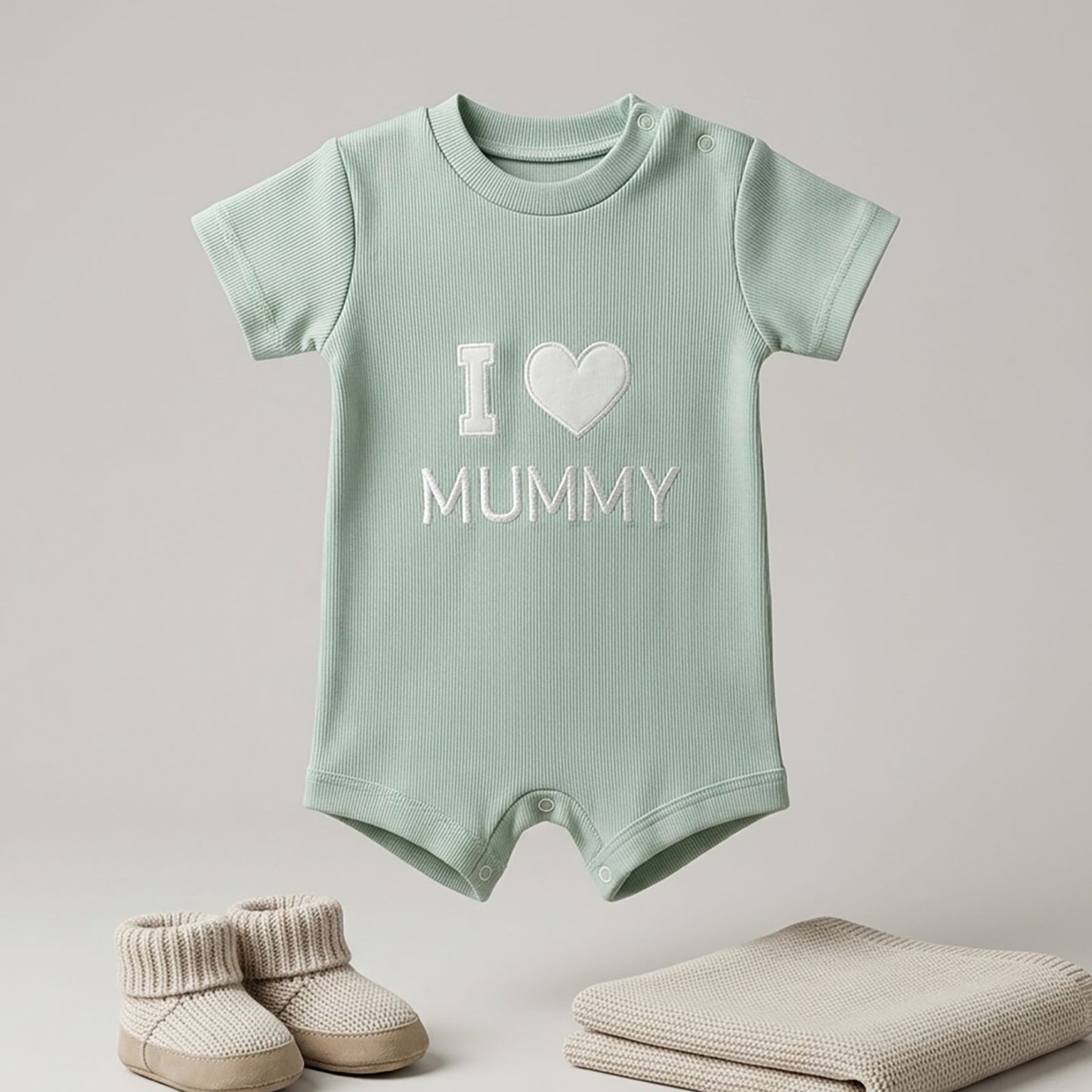 I LOVE MOMMY Baby Romper--short sleeve -4 Colors Available