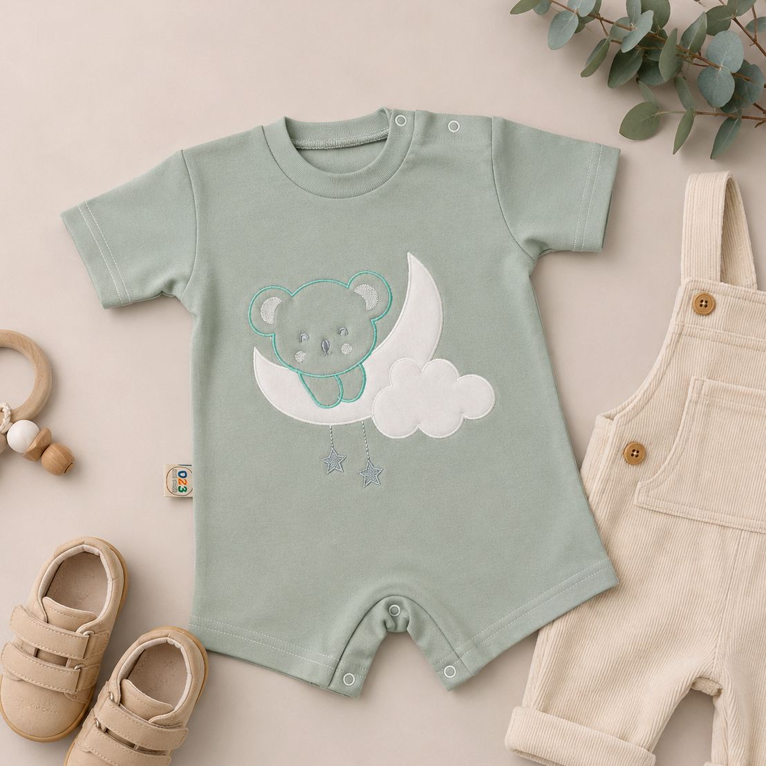 MOON BEAR Baby Romper---Available 4 colors