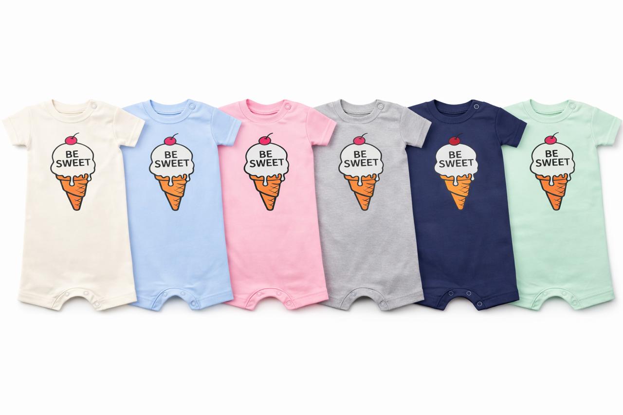 Be Sweet Ice Cream Baby Romper – 6 Color Options