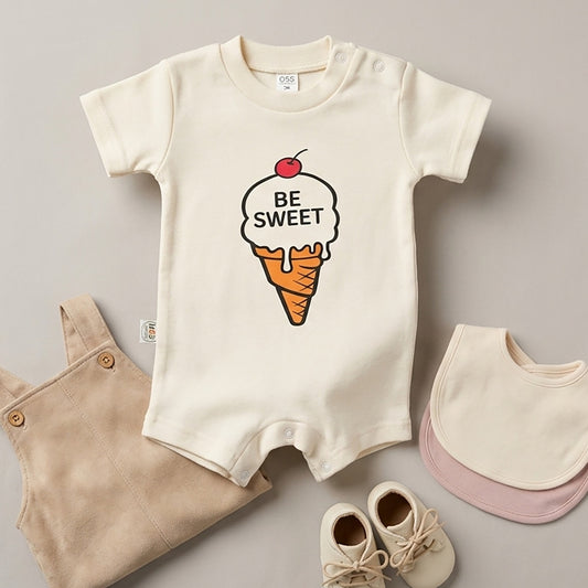 Be Sweet Ice Cream Baby Romper – 6 Color Options