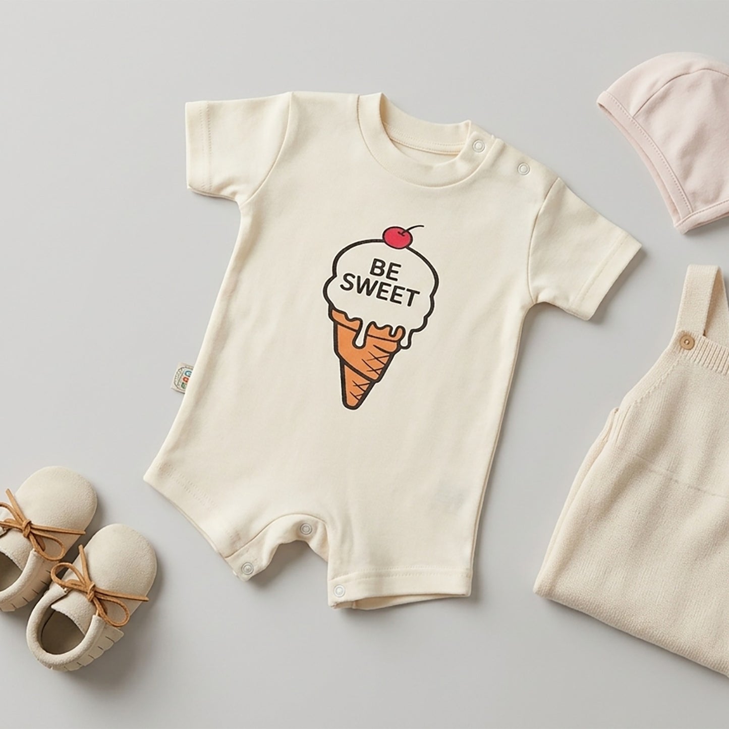 Be Sweet Ice Cream Baby Romper – 6 Color Options