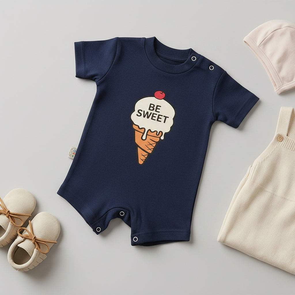 Be Sweet Ice Cream Baby Romper – 6 Color Options