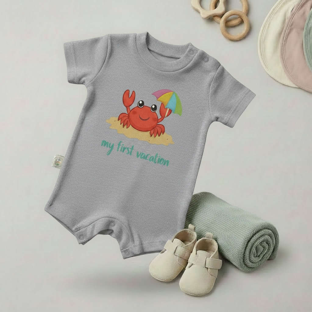 My First Vacation Baby Romper – 6 Color Options