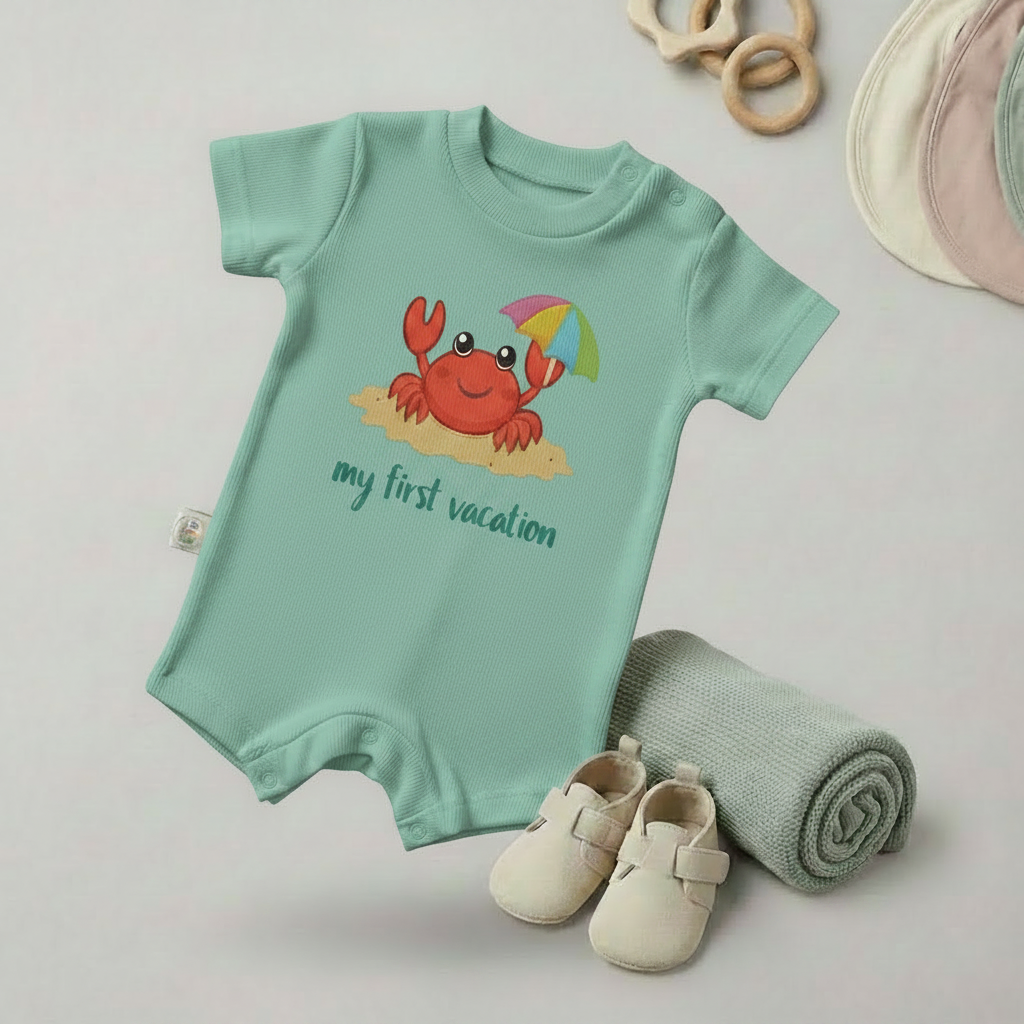 My First Vacation Baby Romper – 6 Color Options