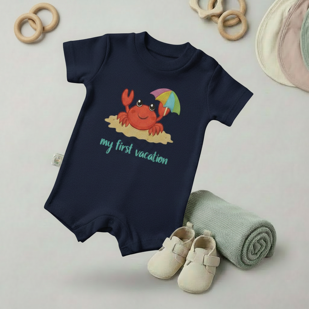 My First Vacation Baby Romper – 6 Color Options