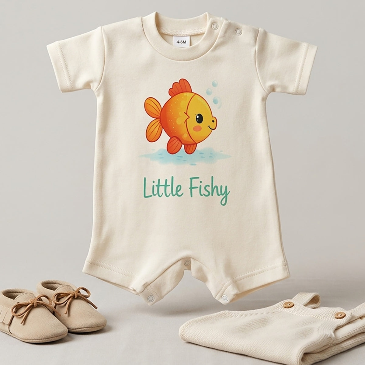 Little Fishy Baby Romper – 6 Color Options
