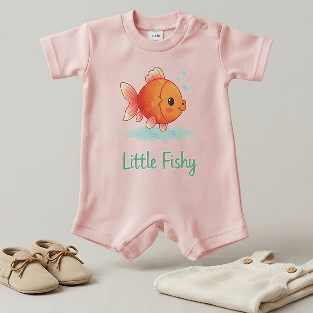 Little Fishy Baby Romper – 6 Color Options