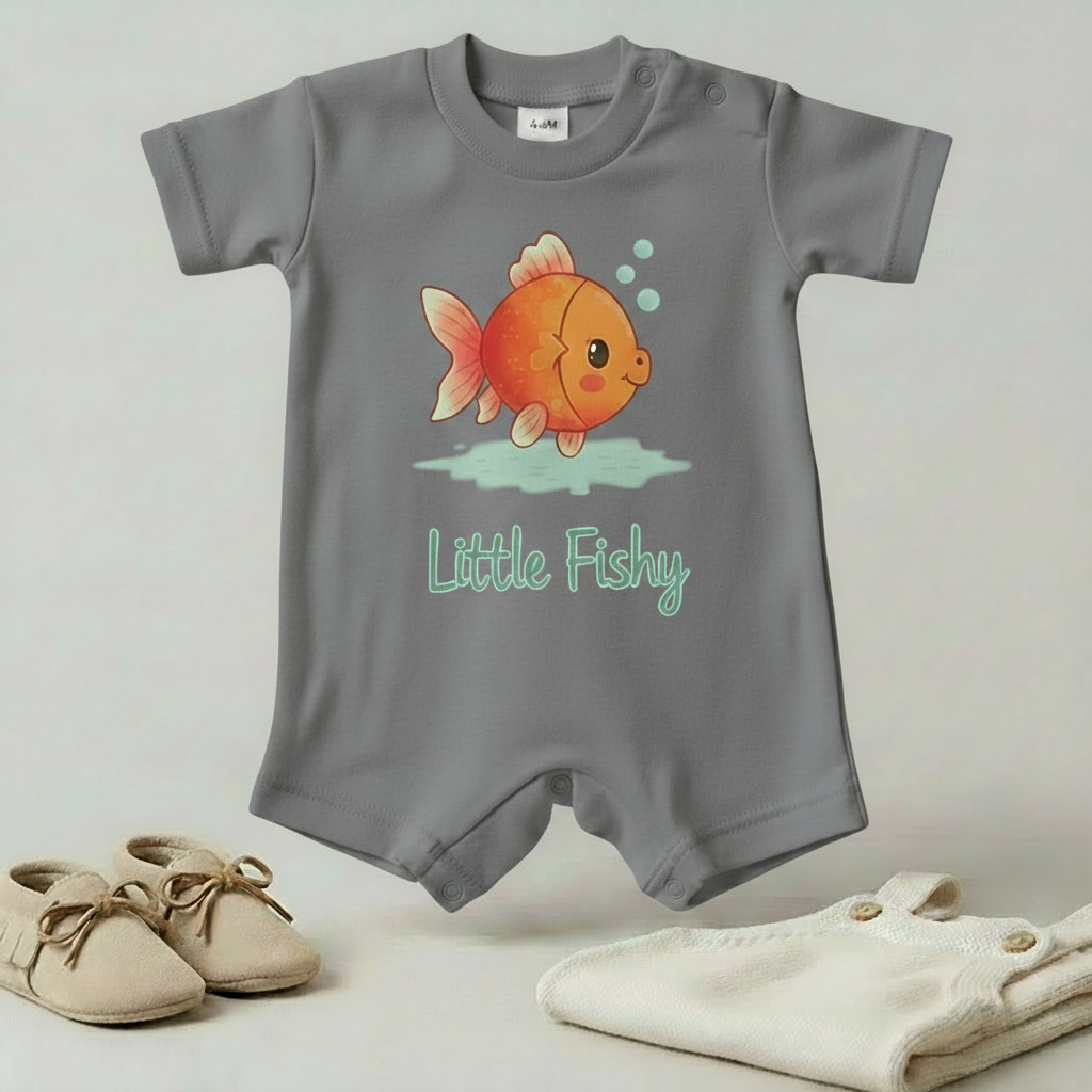 Little Fishy Baby Romper – 6 Color Options