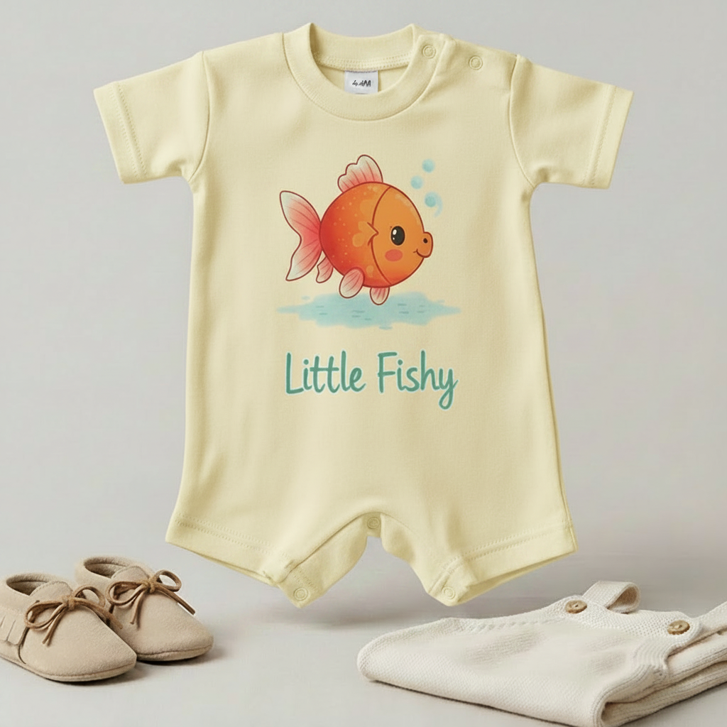 Little Fishy Baby Romper – 6 Color Options