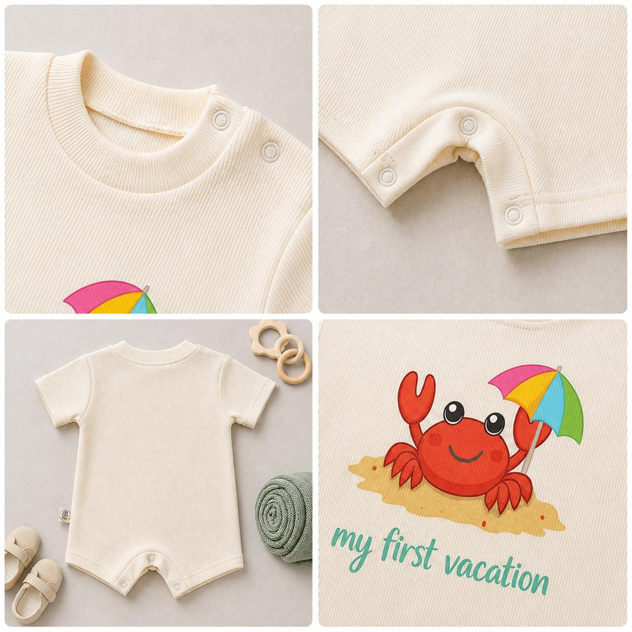 My First Vacation Baby Romper – 6 Color Options