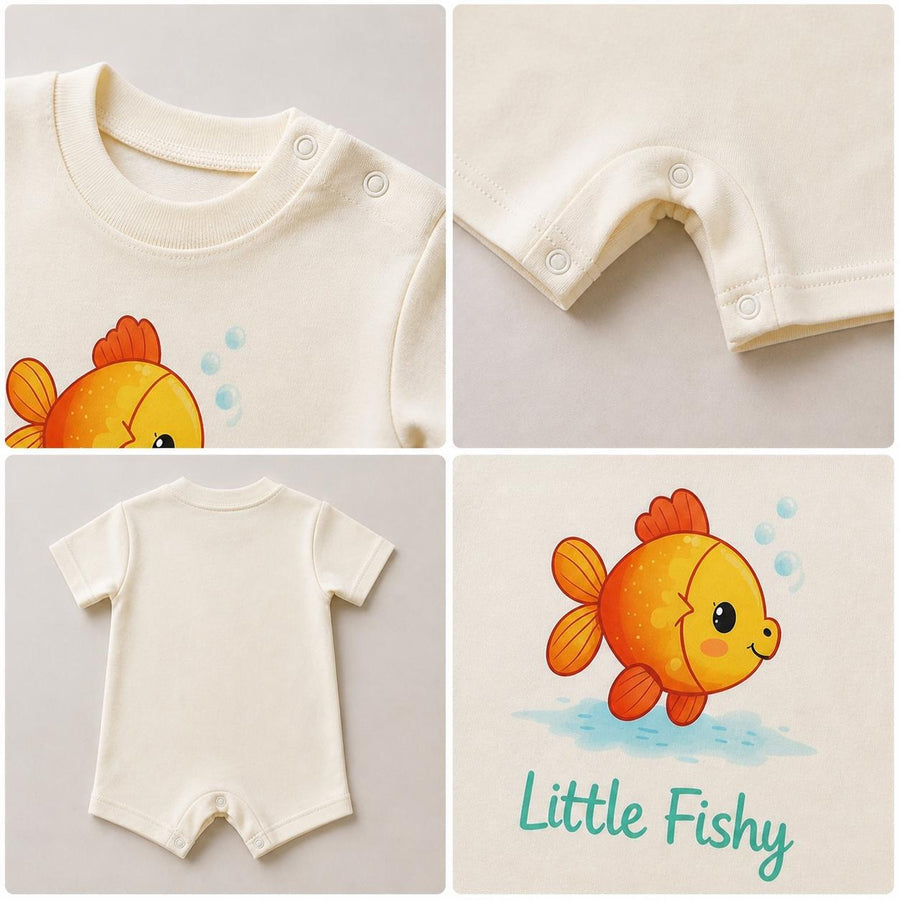 Little Fishy Baby Romper – 6 Color Options