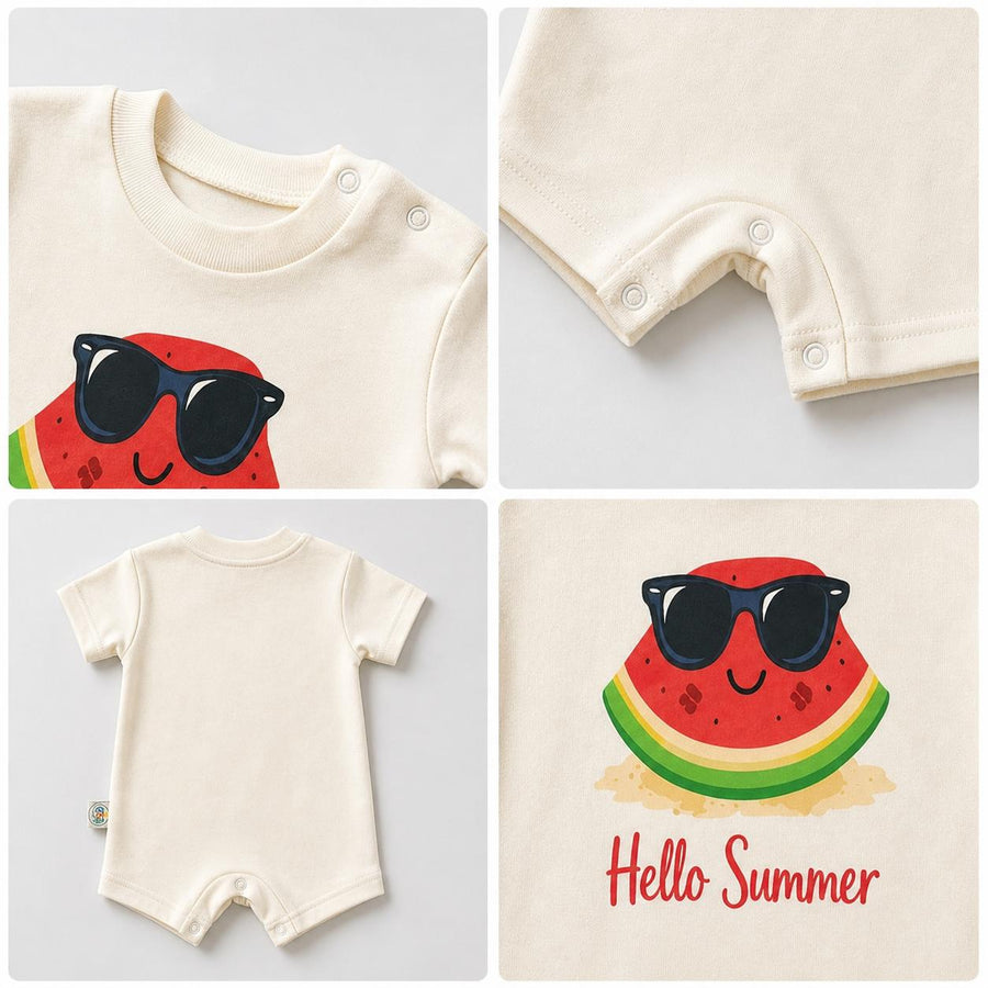 Hello Summer Watermelon Baby Romper – 6 Colors
