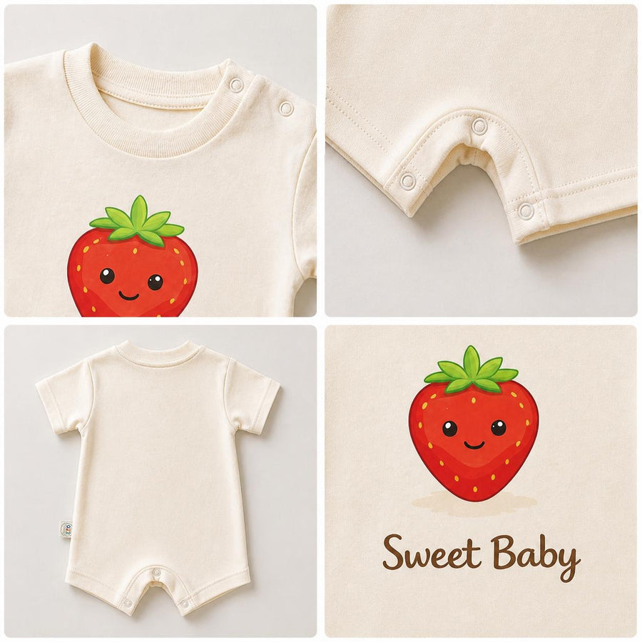 Sweet Baby Strawberry Romper – 6 Color Options