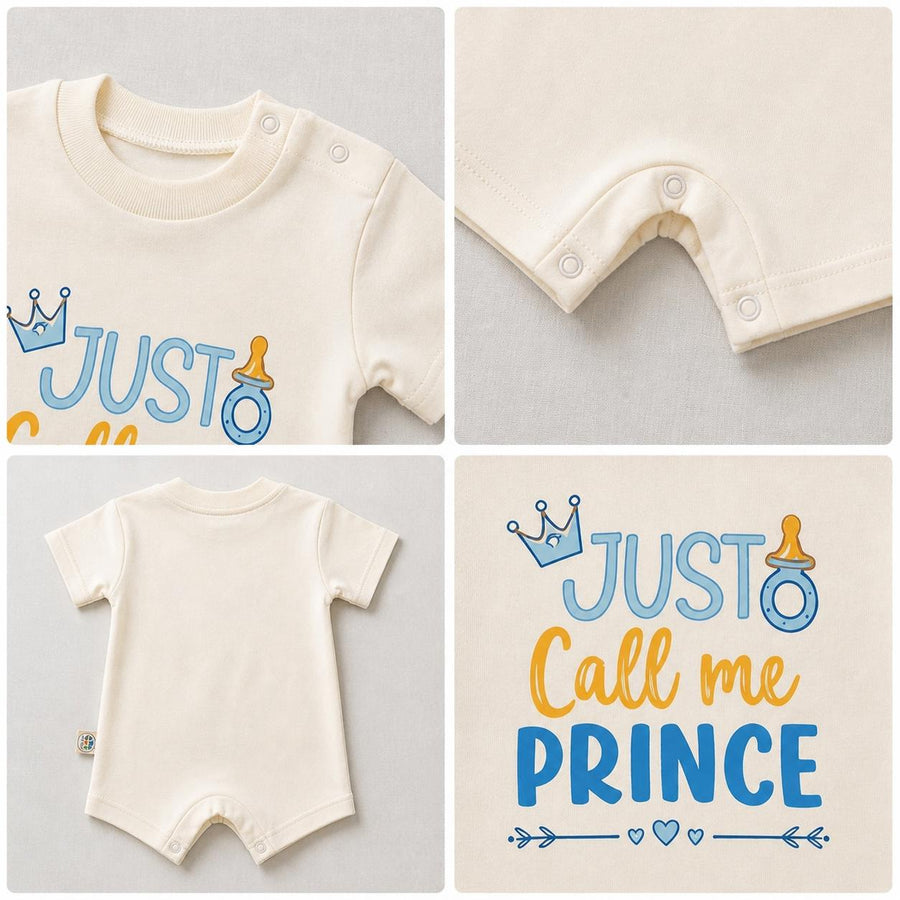 Just Call Me Prince Baby Romper – 6 Color Options