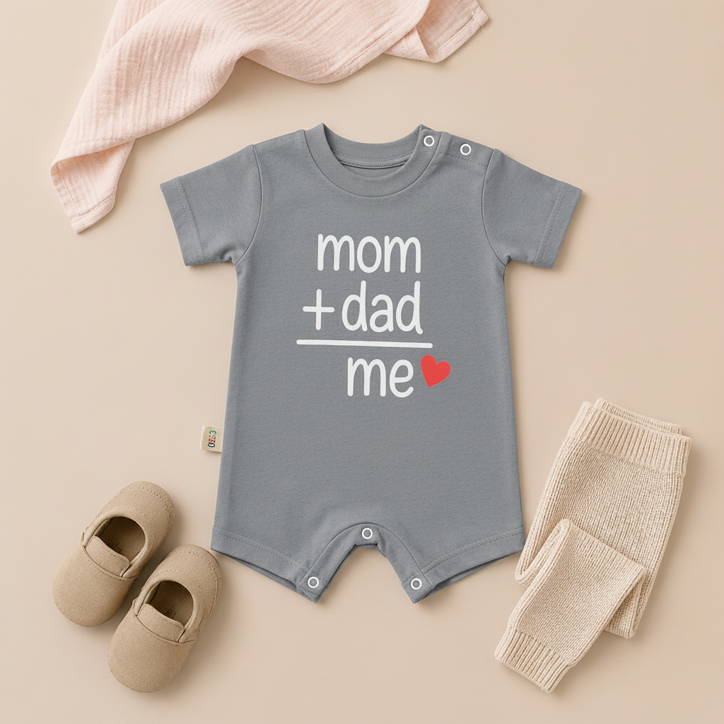 MOM+DAD = ME Baby Romper- 6 Colors Available