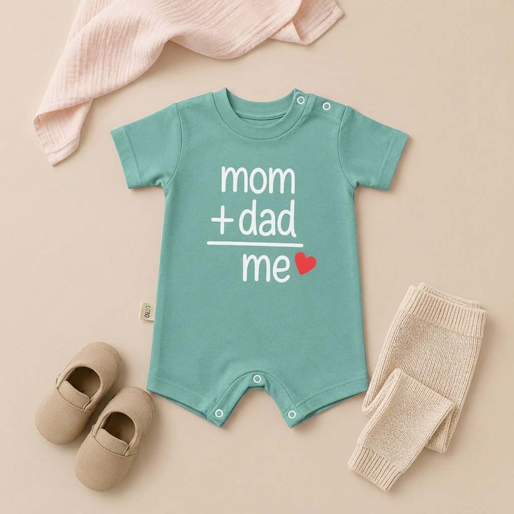 MOM+DAD = ME Baby Romper- 6 Colors Available
