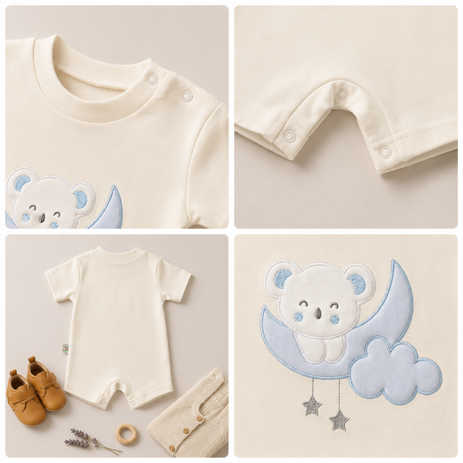 MOON BEAR Baby Romper---Available 4 colors