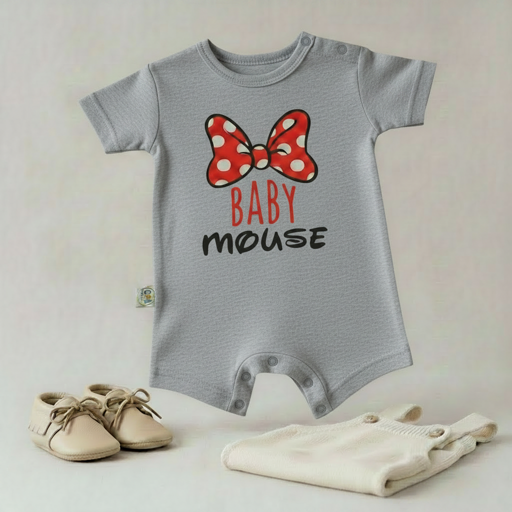 Minnie Mouse Bow Romper – 6 Color Options