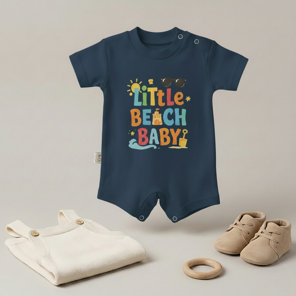Little Beach Baby Romper – 6 Color Options