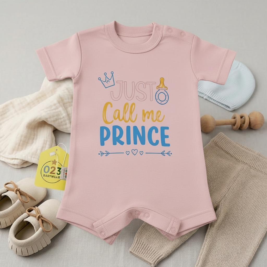 Just Call Me Prince Baby Romper – 6 Color Options
