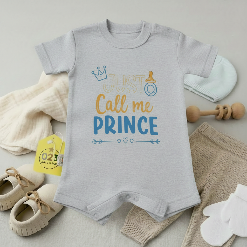 Just Call Me Prince Baby Romper – 6 Color Options