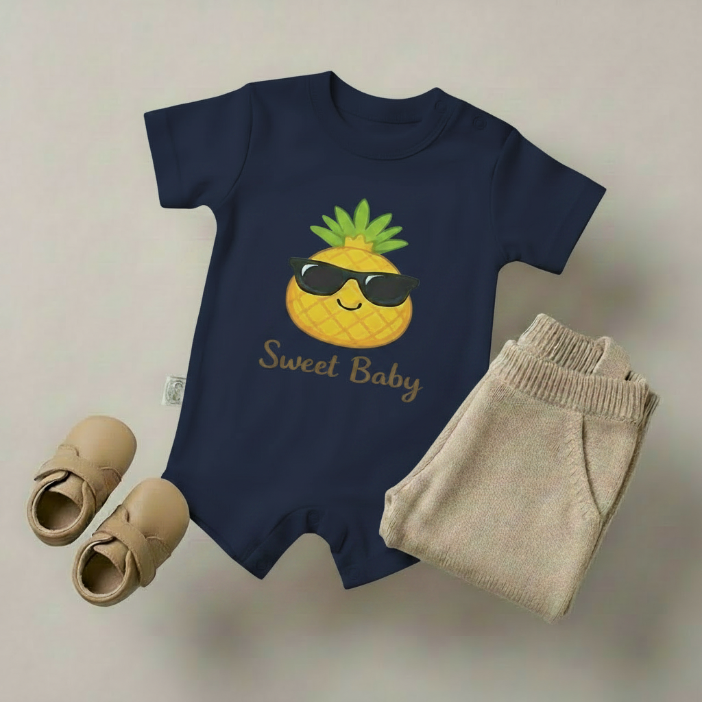 Sweet Baby Pineapple Romper – 6 Color Options