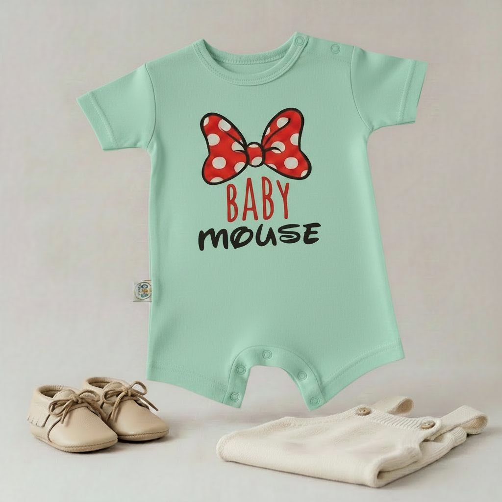 Minnie Mouse Bow Romper – 6 Color Options