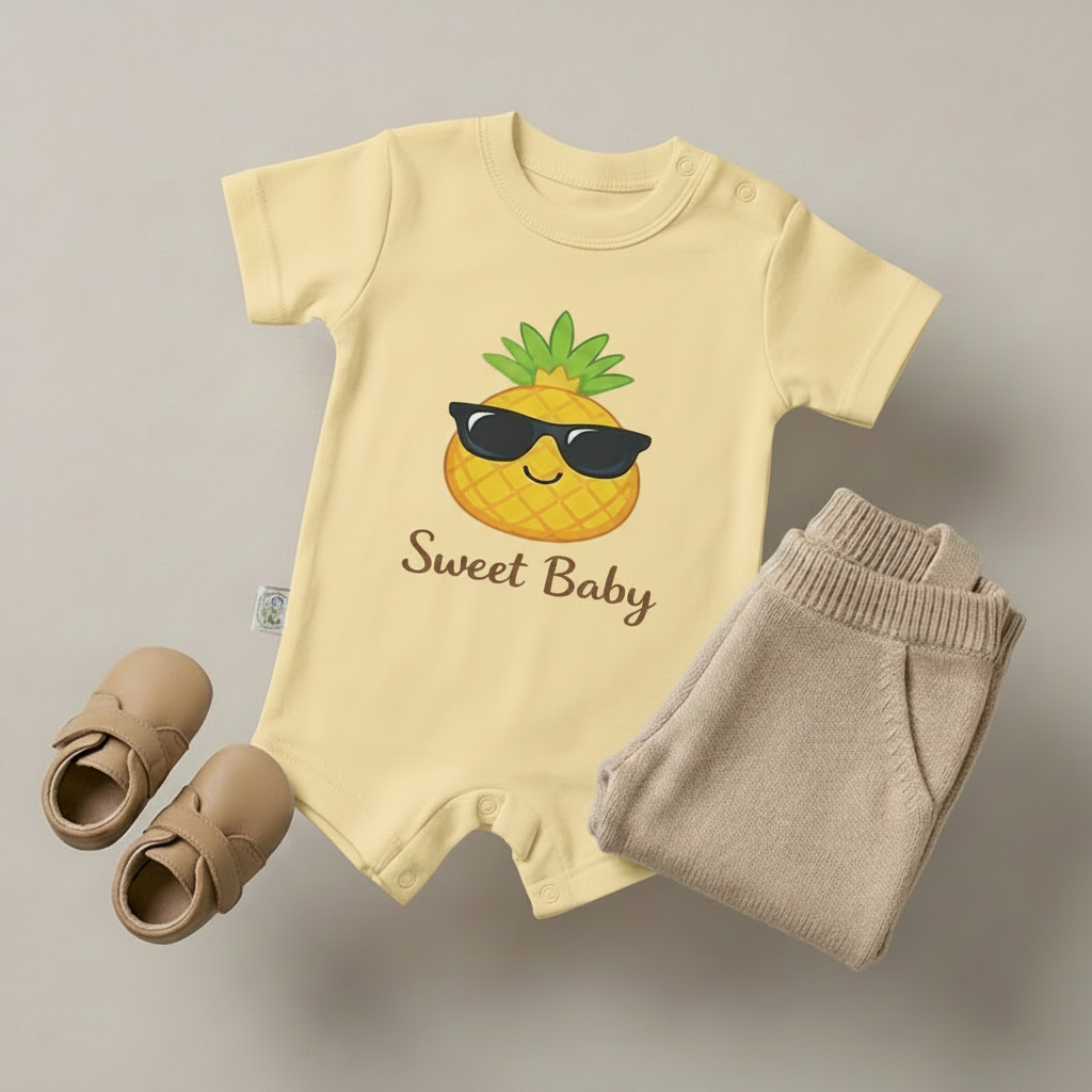 Sweet Baby Pineapple Romper – 6 Color Options