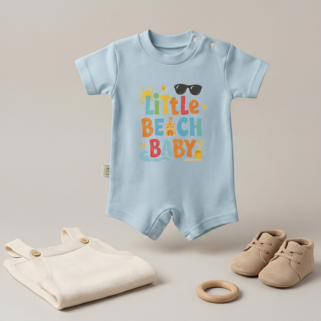 Little Beach Baby Romper – 6 Color Options