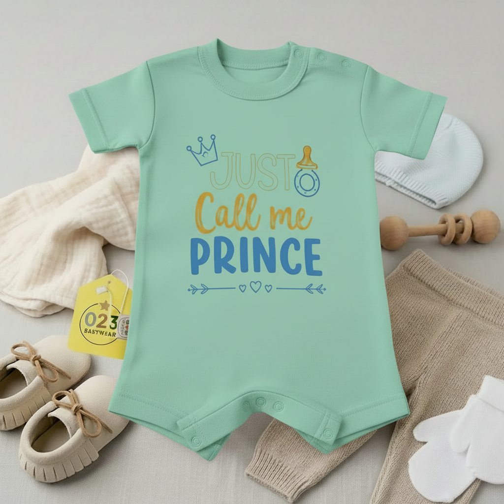 Just Call Me Prince Baby Romper – 6 Color Options