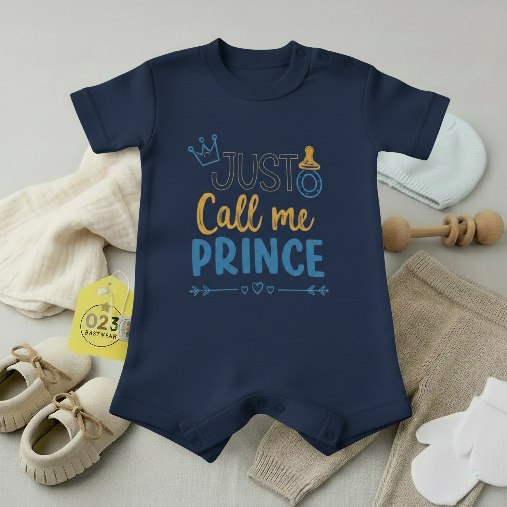 Just Call Me Prince Baby Romper – 6 Color Options