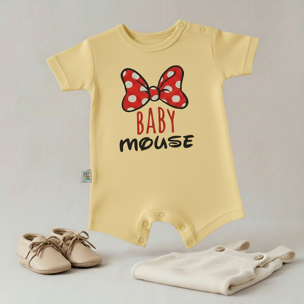 Minnie Mouse Bow Romper – 6 Color Options