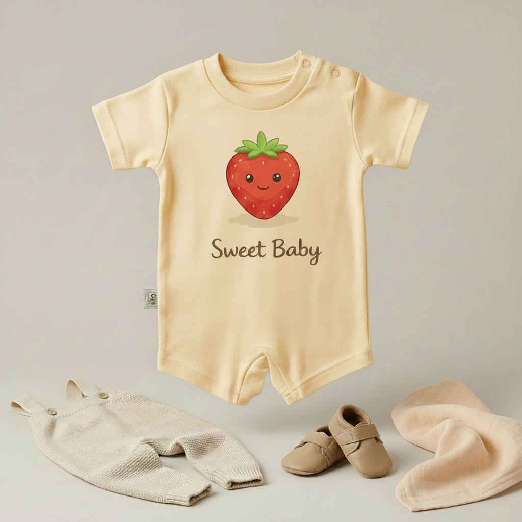 Sweet Baby Strawberry Romper – 6 Color Options