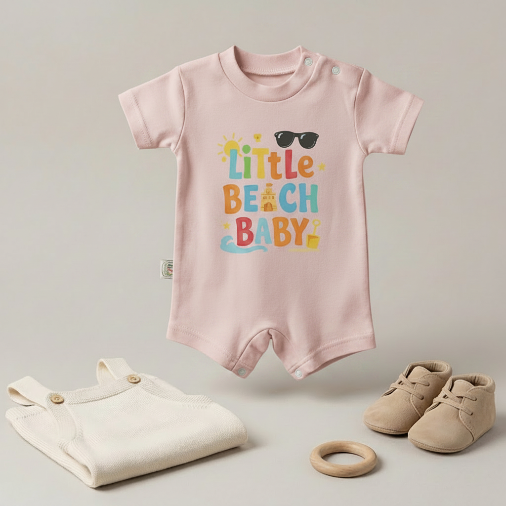 Little Beach Baby Romper – 6 Color Options