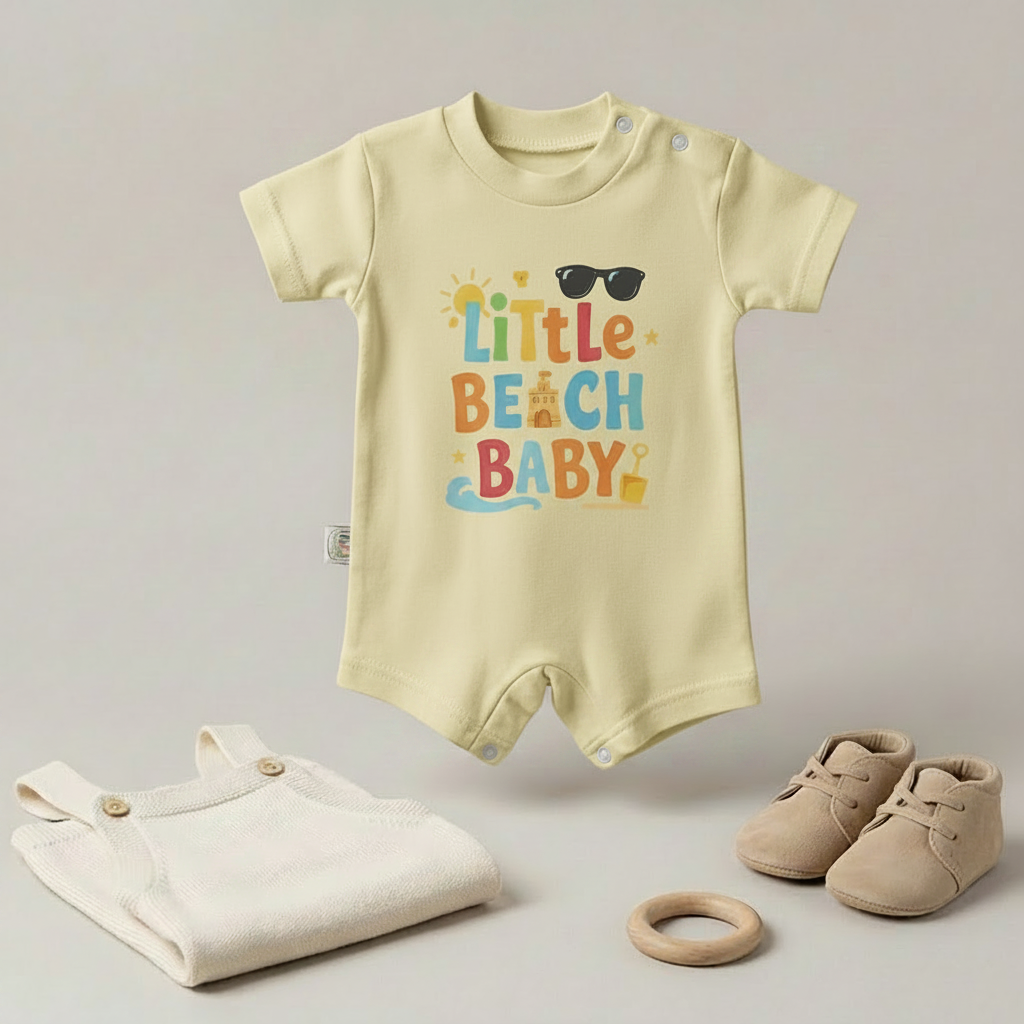 Little Beach Baby Romper – 6 Color Options