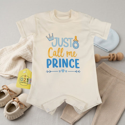 Just Call Me Prince Baby Romper – 6 Color Options