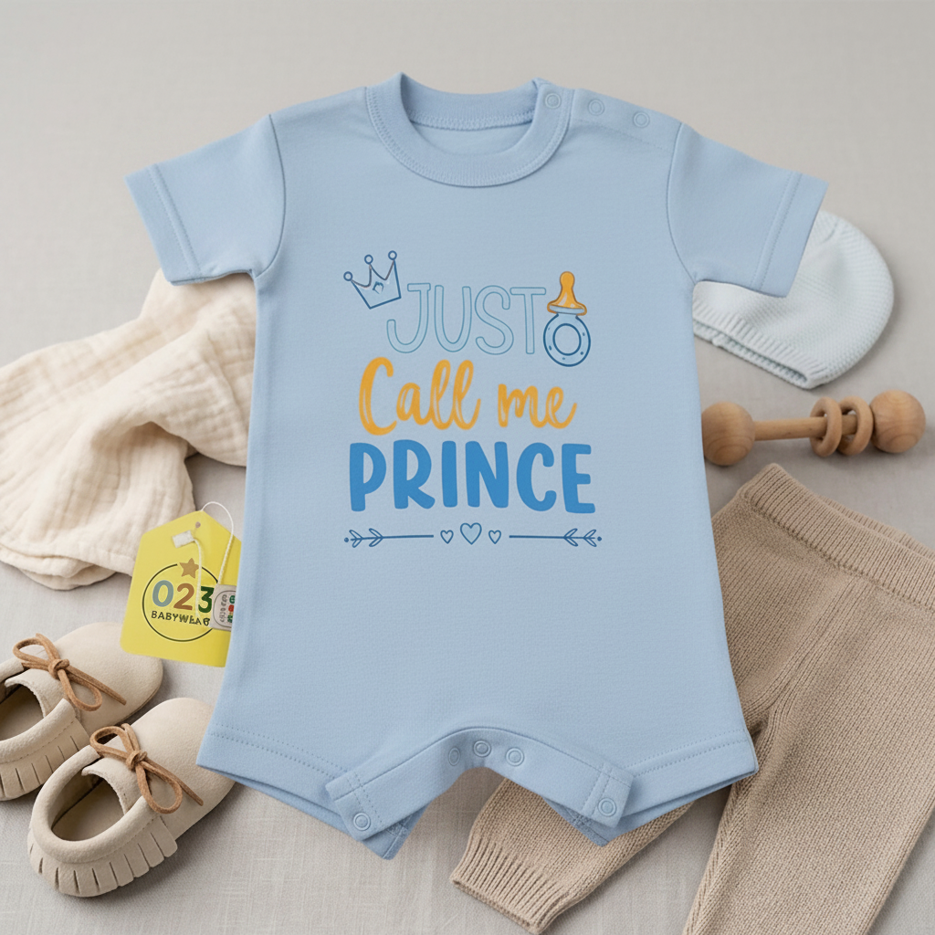 Just Call Me Prince Baby Romper – 6 Color Options