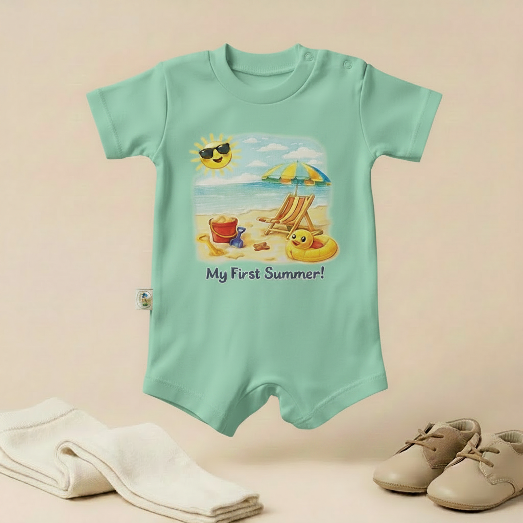 My First Summer Baby Romper – 6 Color Options