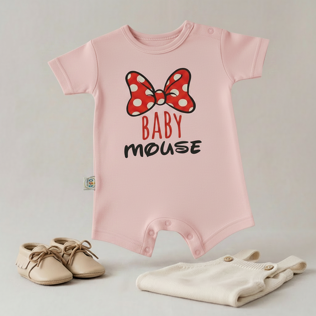 Minnie Mouse Bow Romper – 6 Color Options
