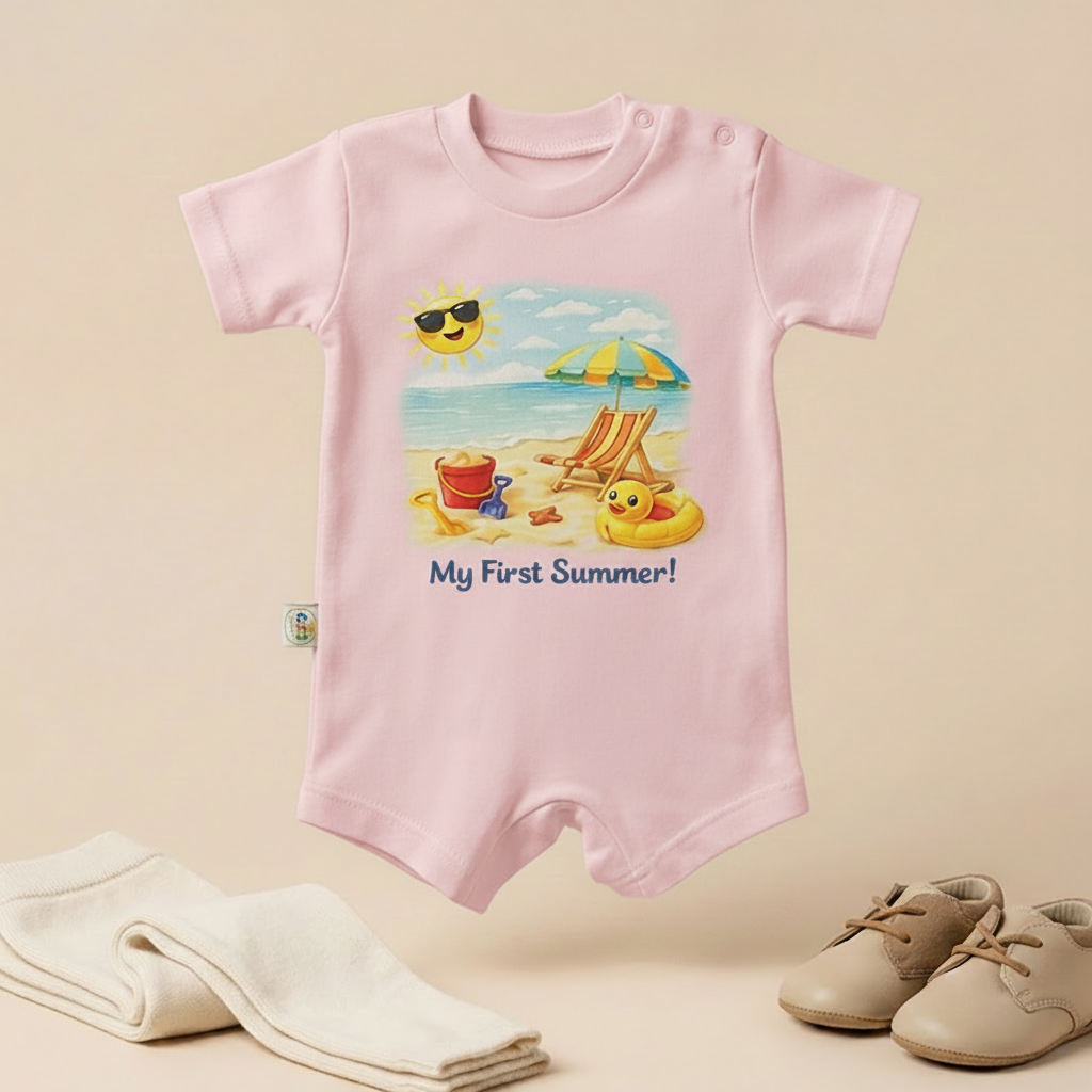 My First Summer Baby Romper – 6 Color Options