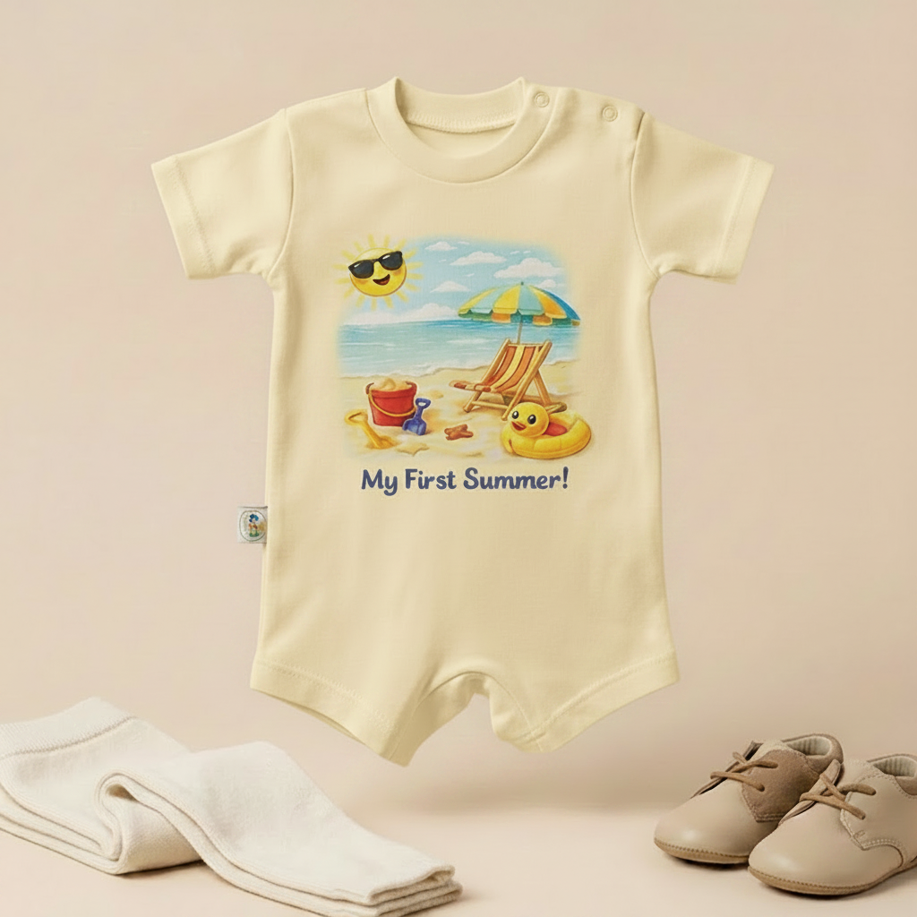 My First Summer Baby Romper – 6 Color Options