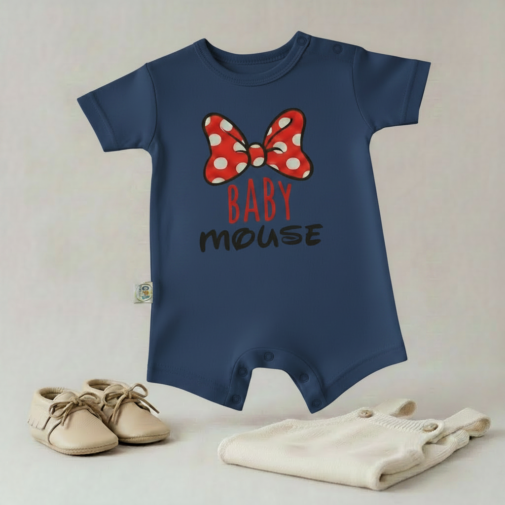 Minnie Mouse Bow Romper – 6 Color Options